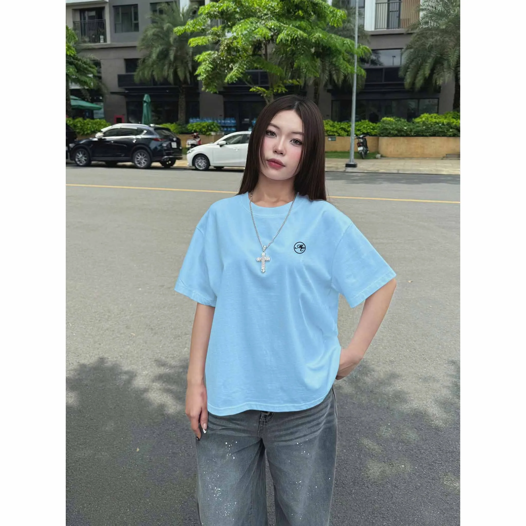 Áo phông boxy unisex thiết kế basic dễ phối 2569 Miucho chất vải 100% cotton thoáng mát in mix_thumbnail_4