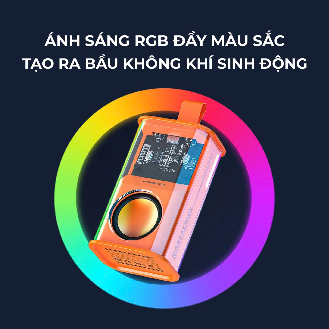 Loa Bluetooth Recci - RSK-W30-BLACK & ORANGE_thumbnail_2