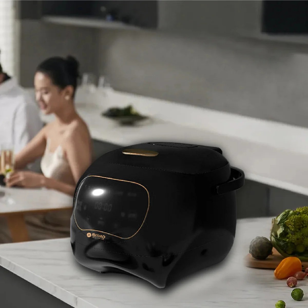 Nồi cơm điện lòng sứ 0.8Lít Mishio MK365 tặng kèm nồi hầm chậm 1Lít_thumbnail_11