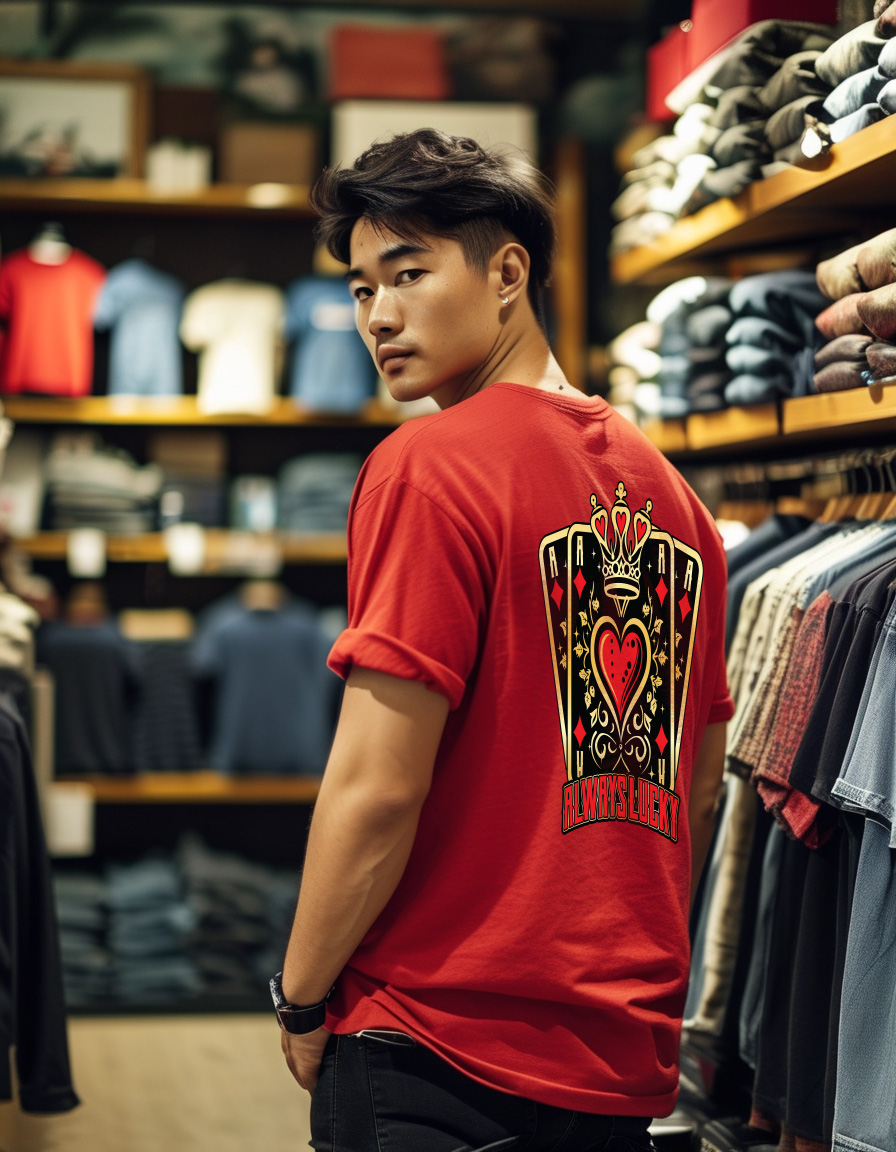 Áo phông tết form rộng cổ tròn vải cotton 4c co giãn thoáng mát 1831 Miucho Iconic in mix_thumbnail_3