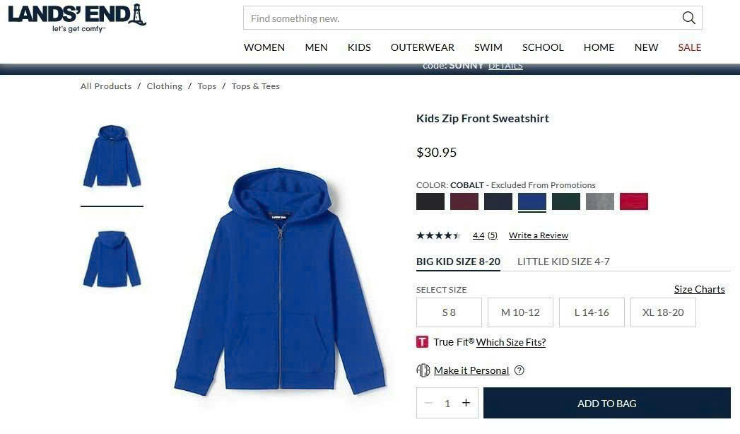 A49 ÁO KHOÁC LANDS'END