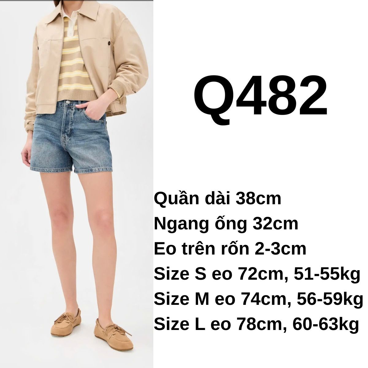 Q482 Quần đùi Jeans