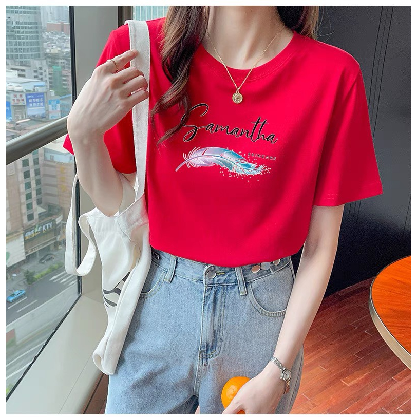 [Form Rộng] Áo phông nữ in hình Lông vũ nhiều mẫu - LOZA CT6265_thumbnail_5