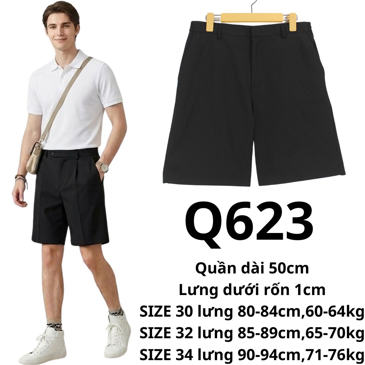 Q623 - Quần đùi nam
