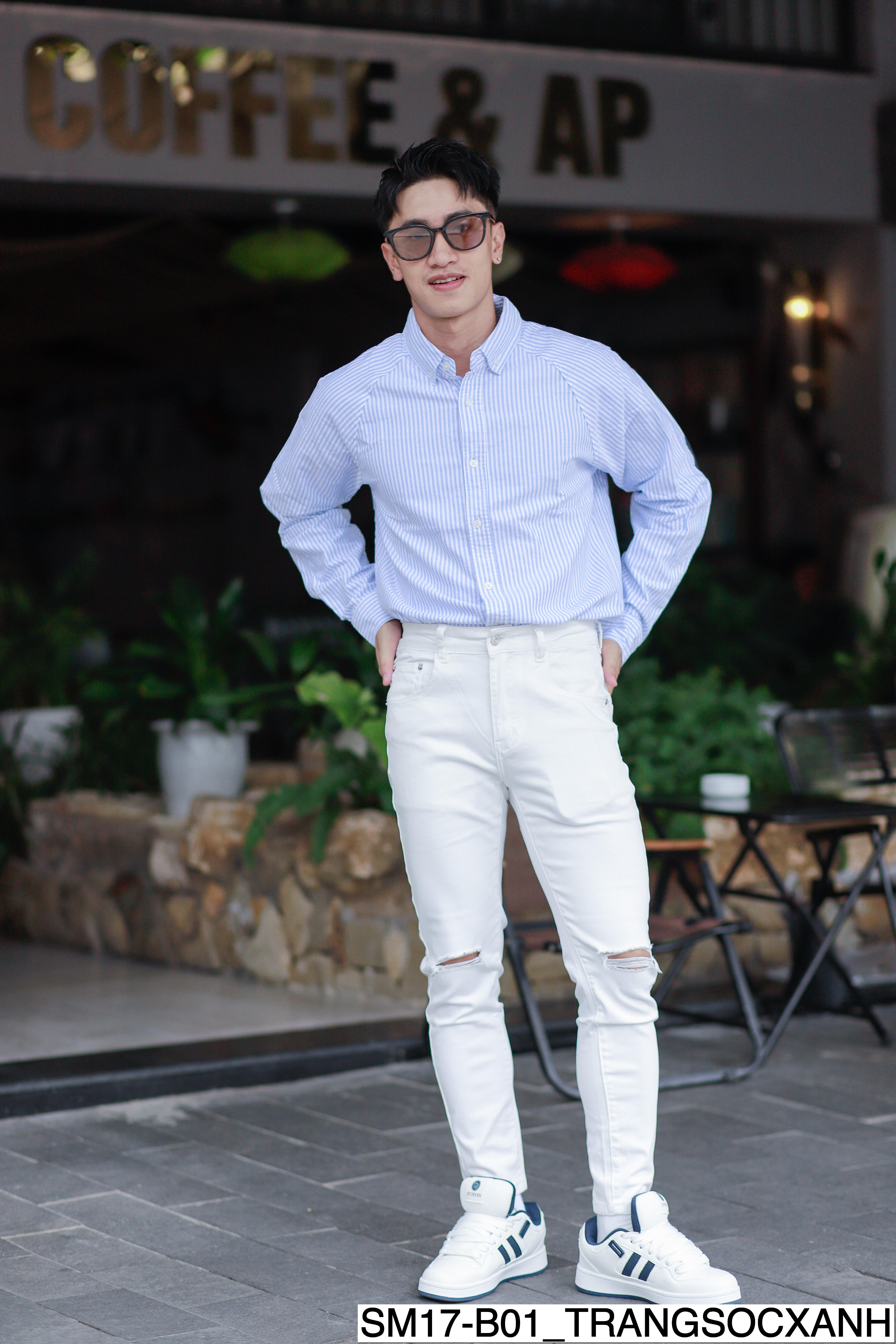 B01 SM17 - Áo sơ mi nam button-down cổ điển_thumbnail_5