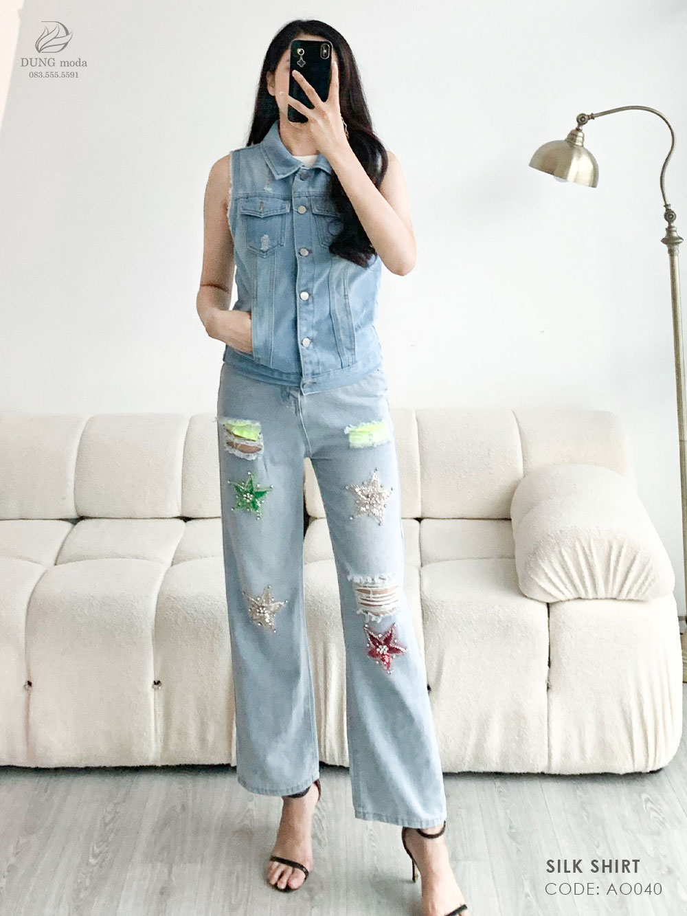 Áo Jean Quảng Châu AO040