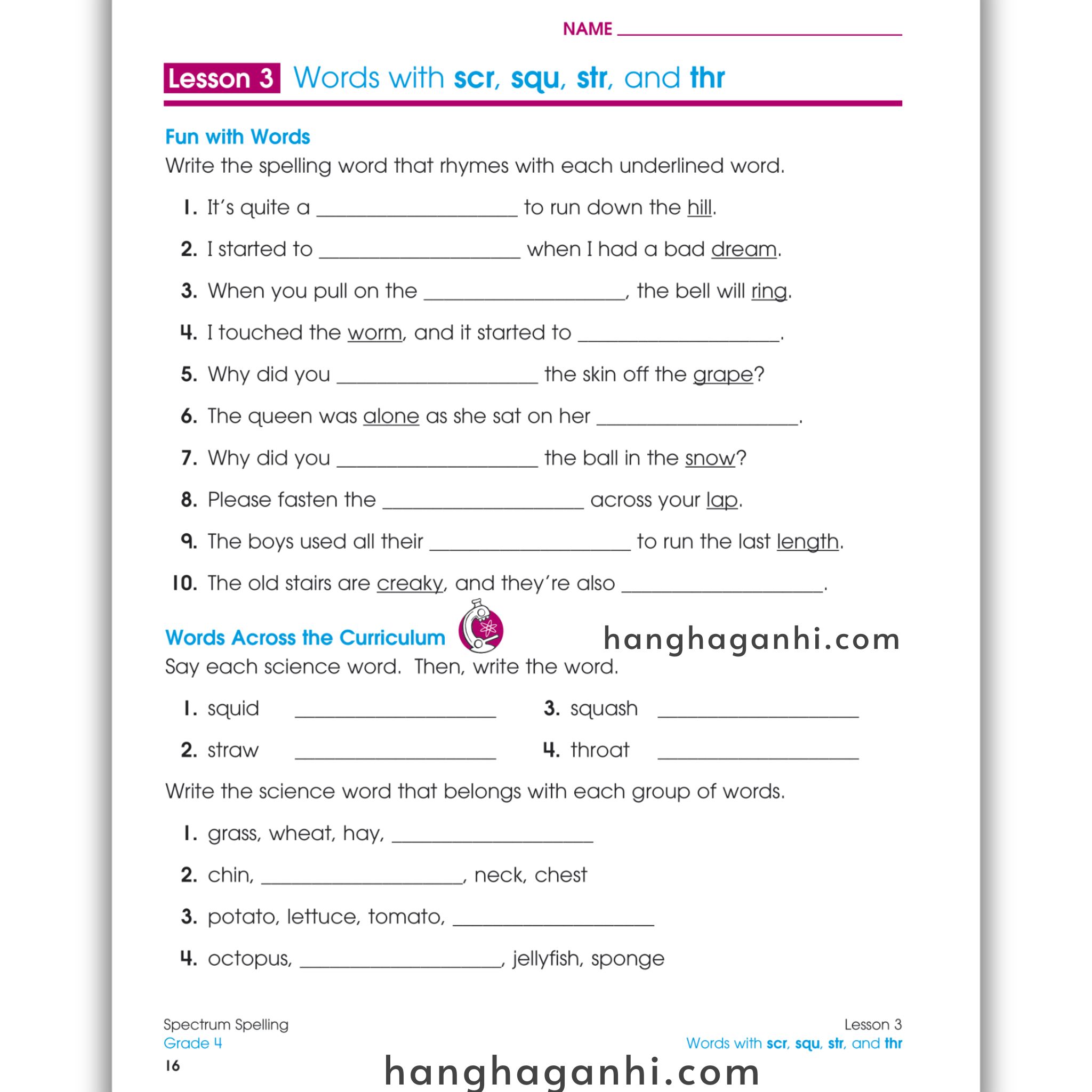 Sách Spectrum Spelling Workbook Grade 4_thumbnail_11