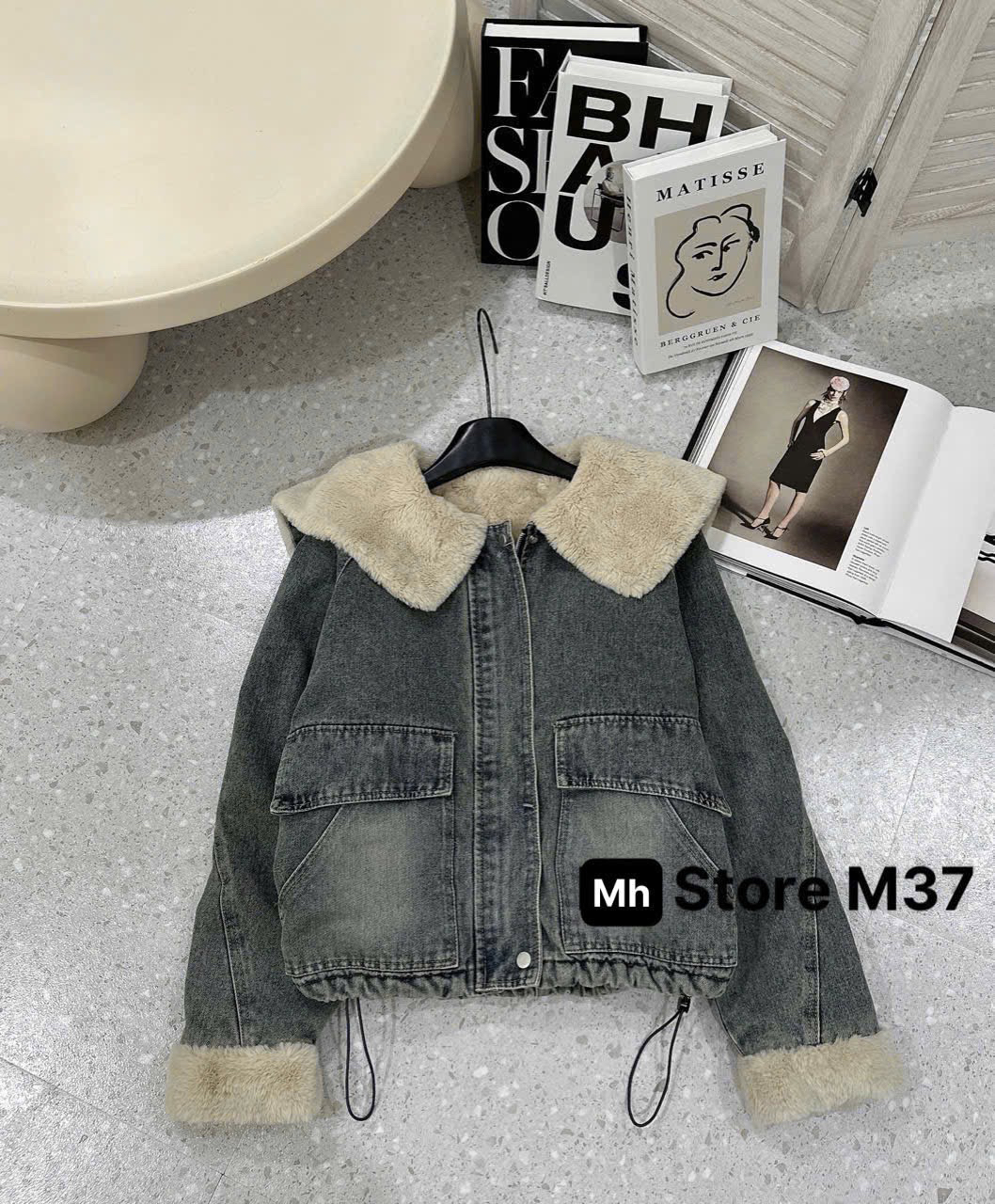 Áo khoác bò lông cổ sen - A58_thumbnail_2