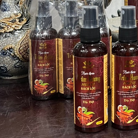 Nước lau ban thờ đồ thờ cúng Nước thơm Trầm hương ngũ vị Bách lộc sạch thơm khử mùi tẩy uế 500ml_thumbnail_3