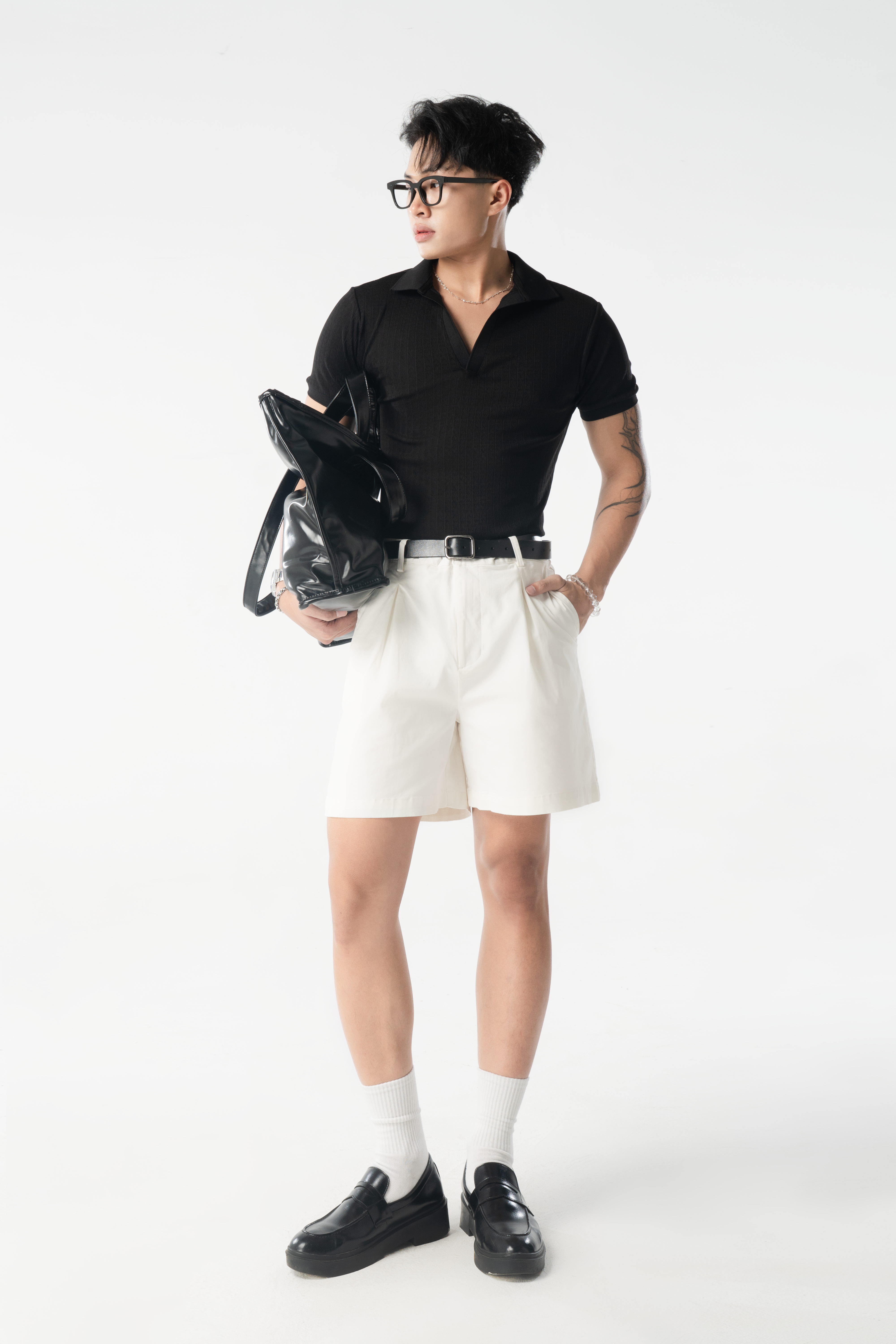 Áo thun polo BODY CỔ V fit người tôn dáng dành cho nam_thumbnail_2