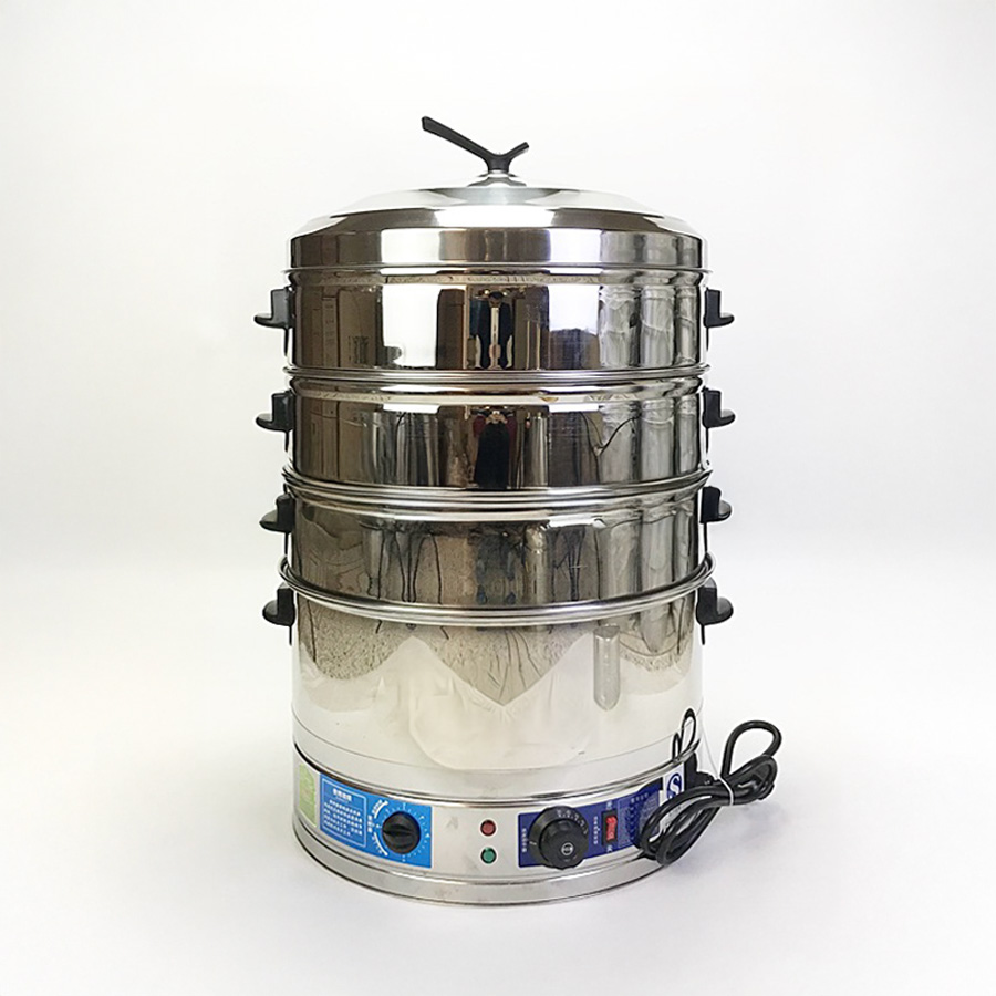 Nồi hấp bánh bao 3 tầng 52cm dùng điện