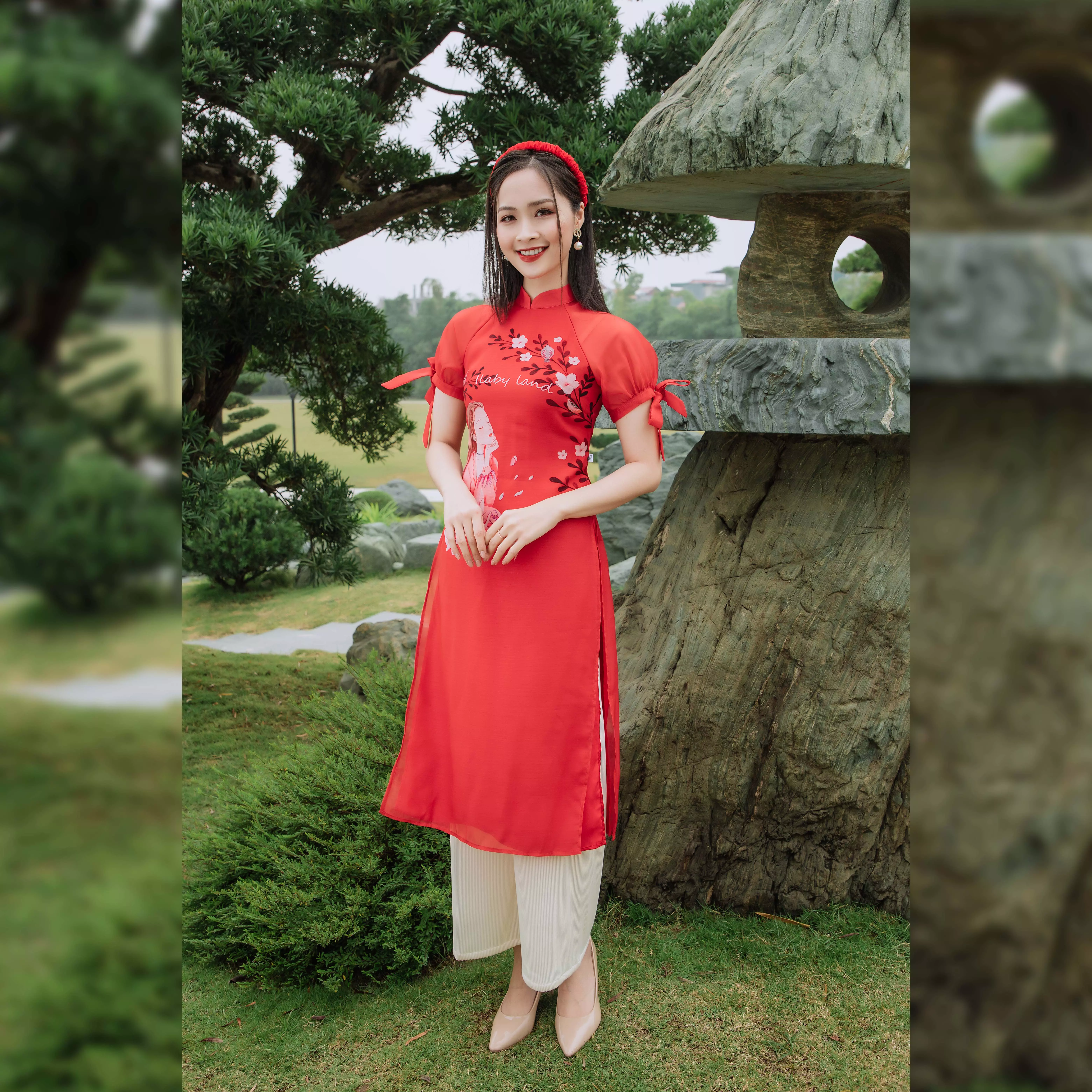 Áo dài mẹ đỏ Ilaby land_thumbnail_4