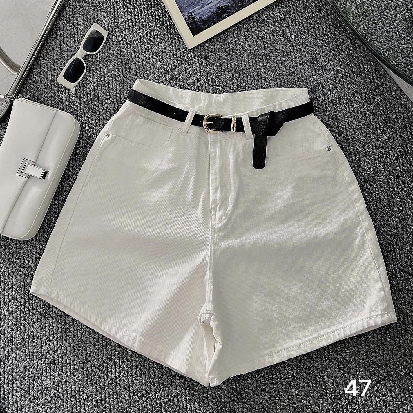 Quần short jean lửng căn bản bigsize QSJ047 dành cho nàng béo mập từ 55-90kg