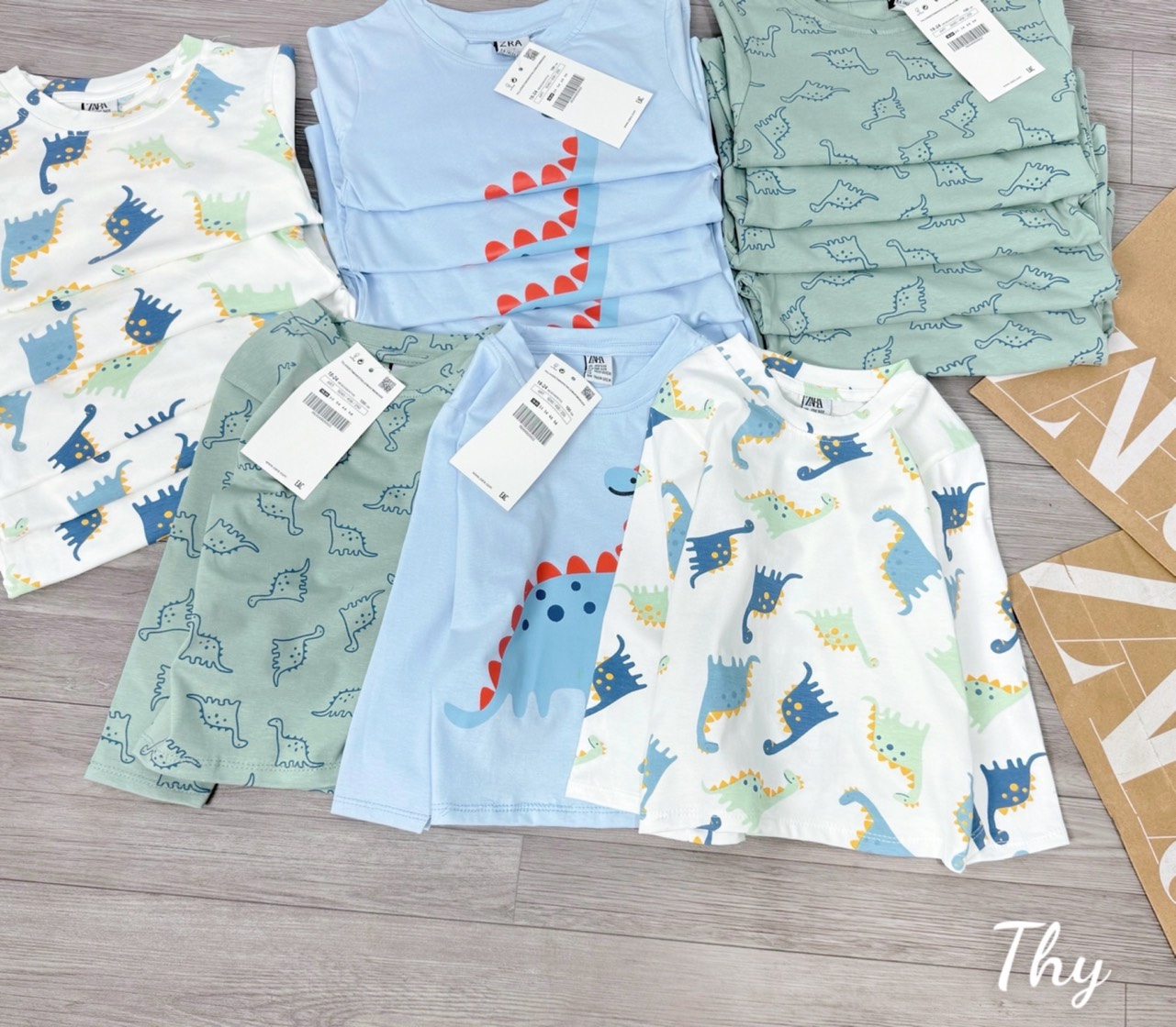 K10 SET 3 ÁO KHỦNG LONG DÀI TAY- A106.165