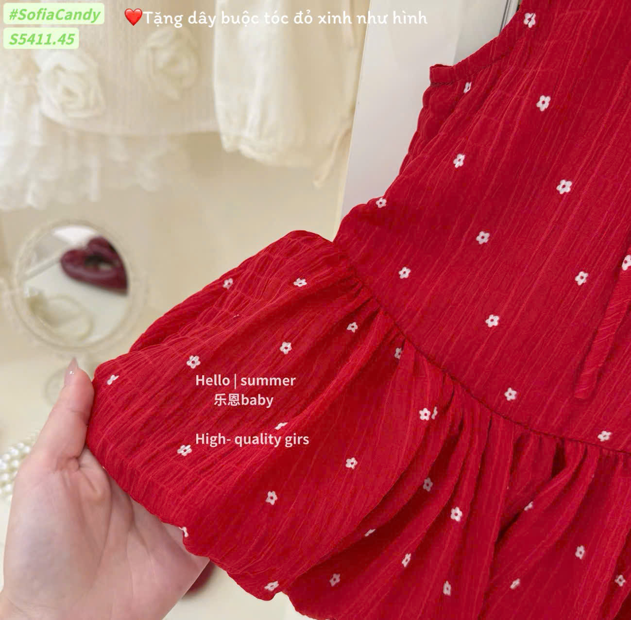 Đầm bé Cotton Q đỏ phối hoa_thumbnail_14