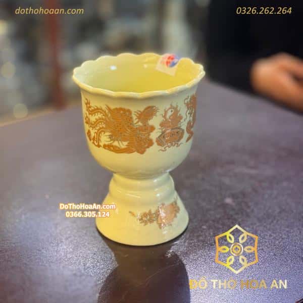 Ly Đựng Phật Thủ Bát Tràng Vàng Ngà1