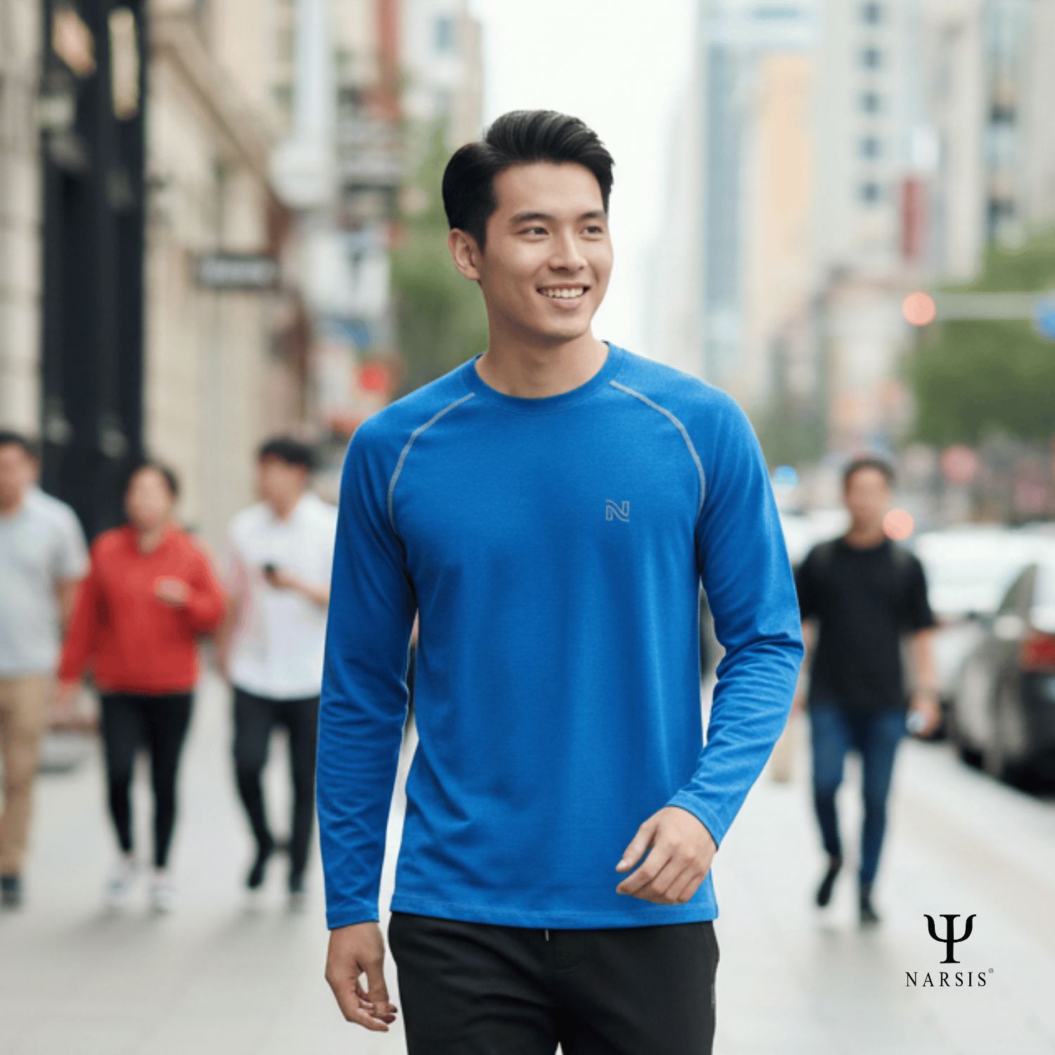 ÁO NAM GIỮ NHIỆT D7078 NARSIS PE NHẸ, THOÁNG KHÍ, THẤM MỒ HÔI, CHẤT LIỆU BỀN, CHỐNG NẮNG_thumbnail_5