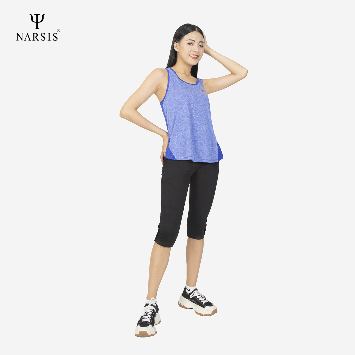 ÁO KIỂU NỮ L8004A NARSIS CHẤT LIỆU THOÁNG MÁT, DỄ CHỊU, THOẢI MÁI CẢ NGÀY, DỄ VẬN ĐỘNG_thumbnail_0