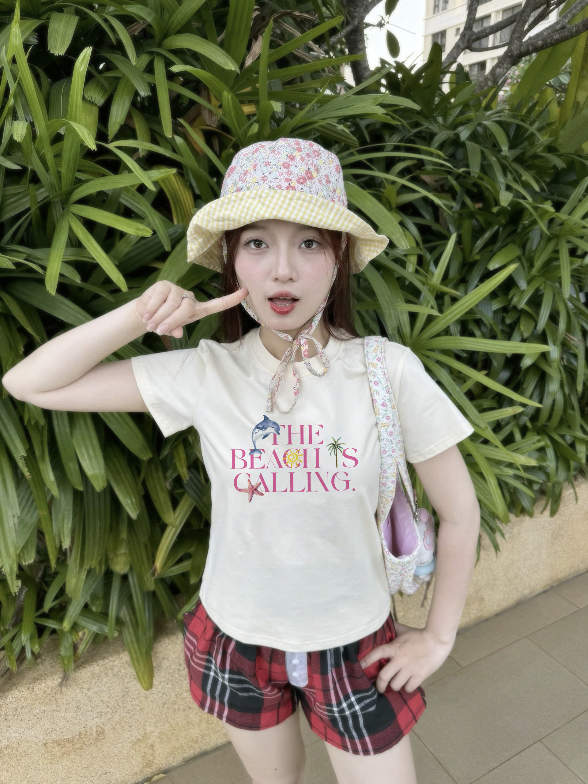 Áo baby tee ôm body hè biển 2156 Miucho cổ tròn vải cotton 4c thoáng mát in mix_thumbnail_5