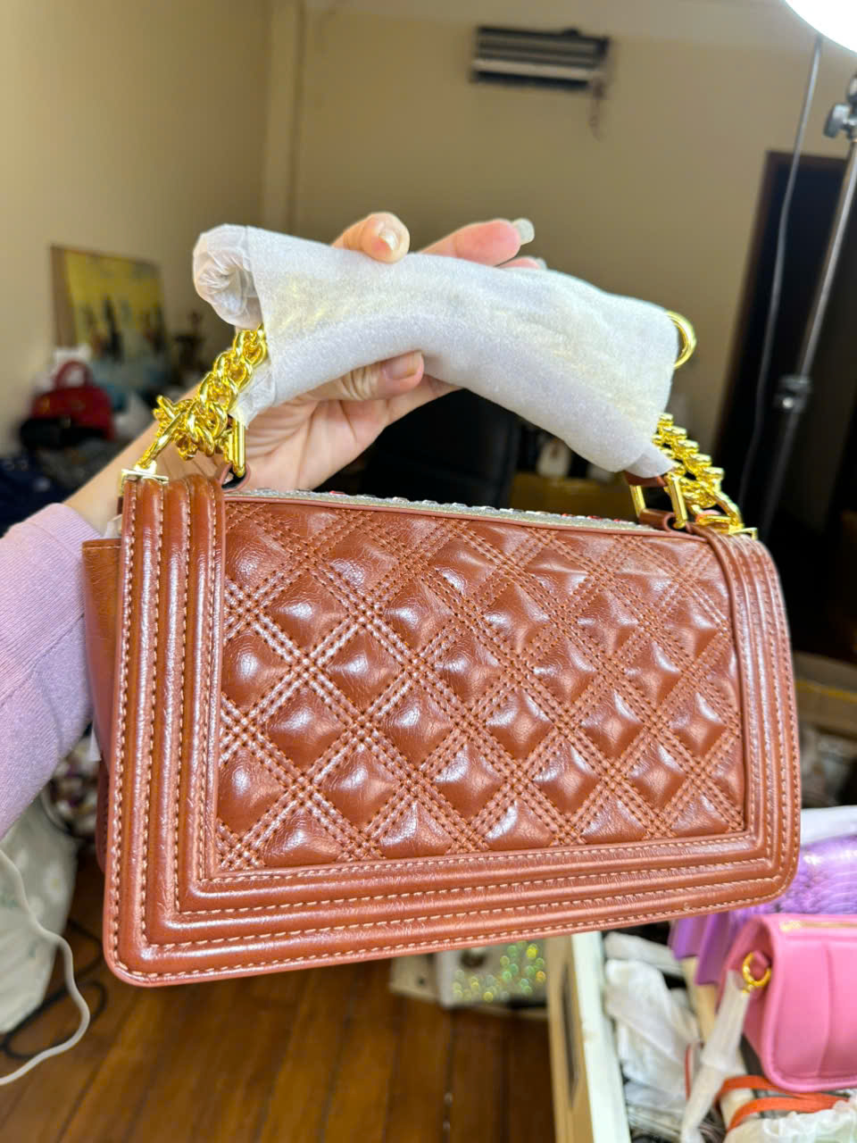 TÚI XÁCH BOY HỘP GẮN ĐÁ LẤP LÁNH_thumbnail_2