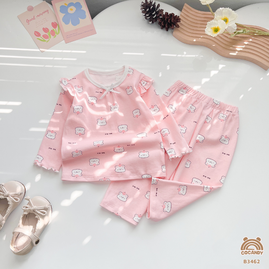 Bộ dài HỒNG mèo hồng vai bèo