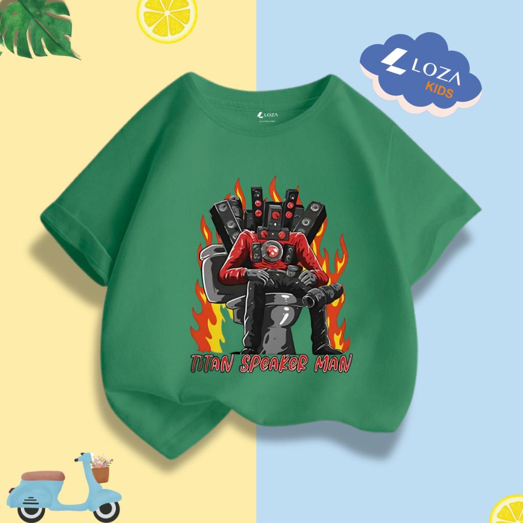 Áo Thun bé trai in hình 'Skibidi Toilet - Clock Man - Cameraman Bossman - Loza Kids CA008_thumbnail_11