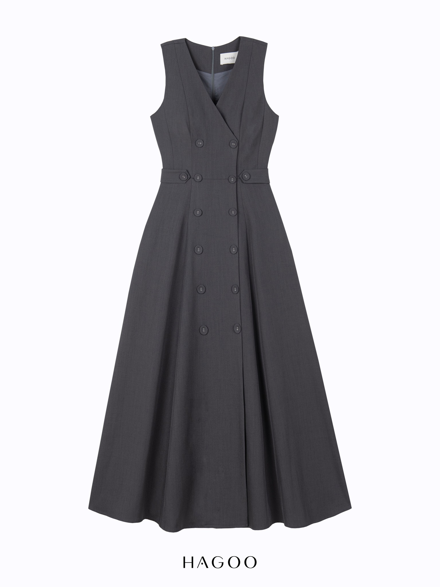 Váy xám nhiều cúc HAGOO_thumbnail_6