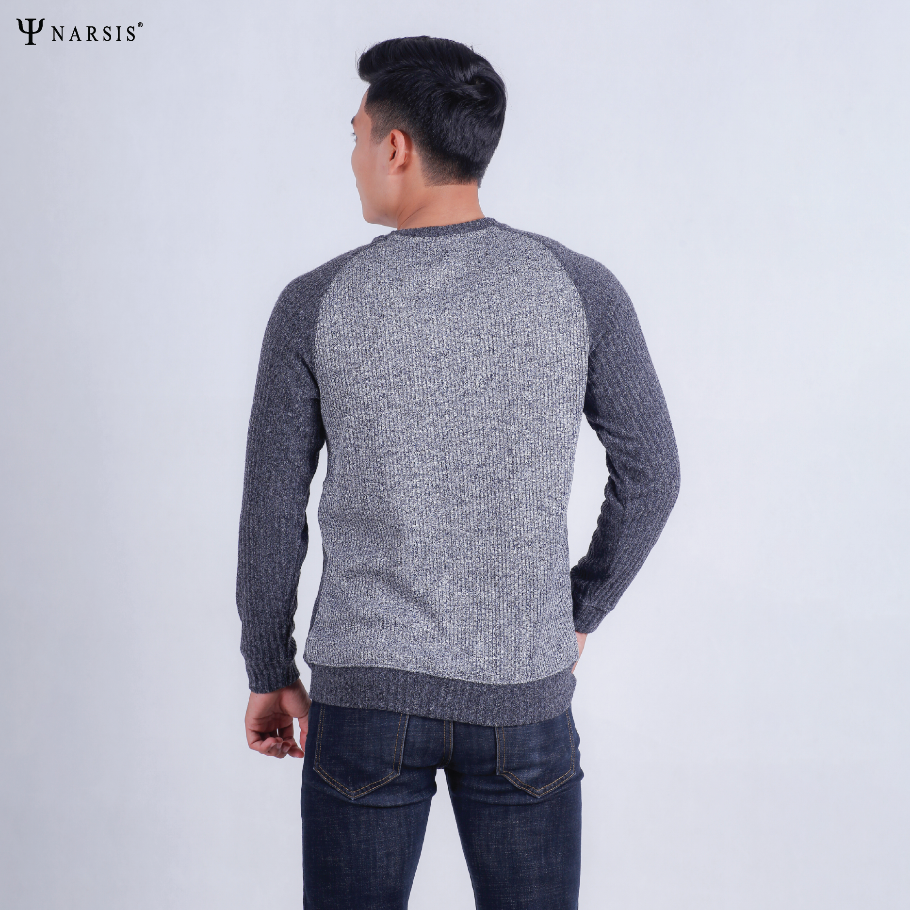 ÁO NAM THU ĐÔNG D7055 NARSIS VẢI LEN COTTON ẤM ÁP, THOÁNG MÁT, GIỮ ẤM TỐT, MỀM MẠI