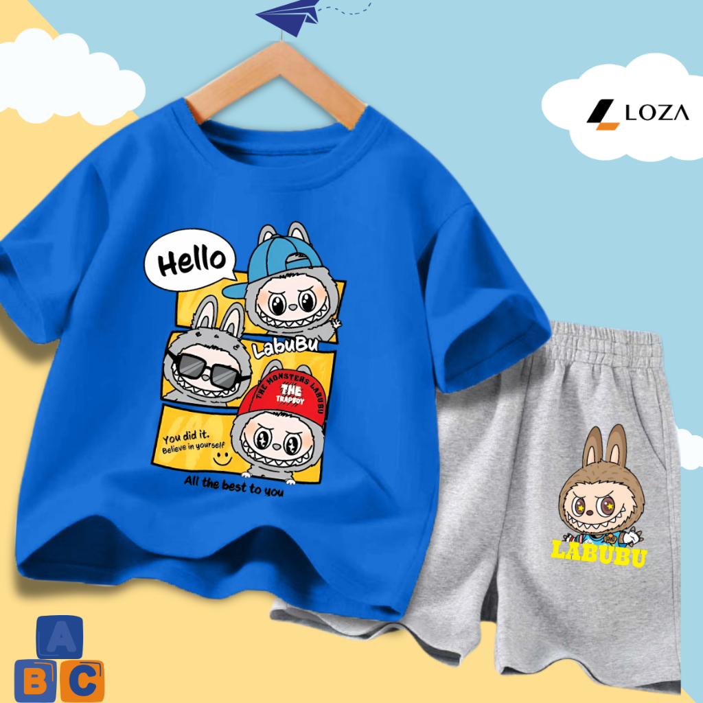 Bộ quần áo bé trai in hình 