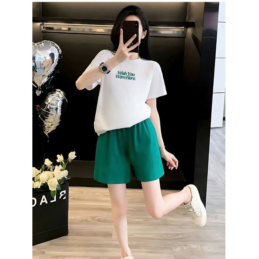 Đồ bộ nữ mùa hè gồm áo thun form rộng và quần đùi cotton - Set đồ nữ thời trang -  LOZA G0288_thumbnail_4