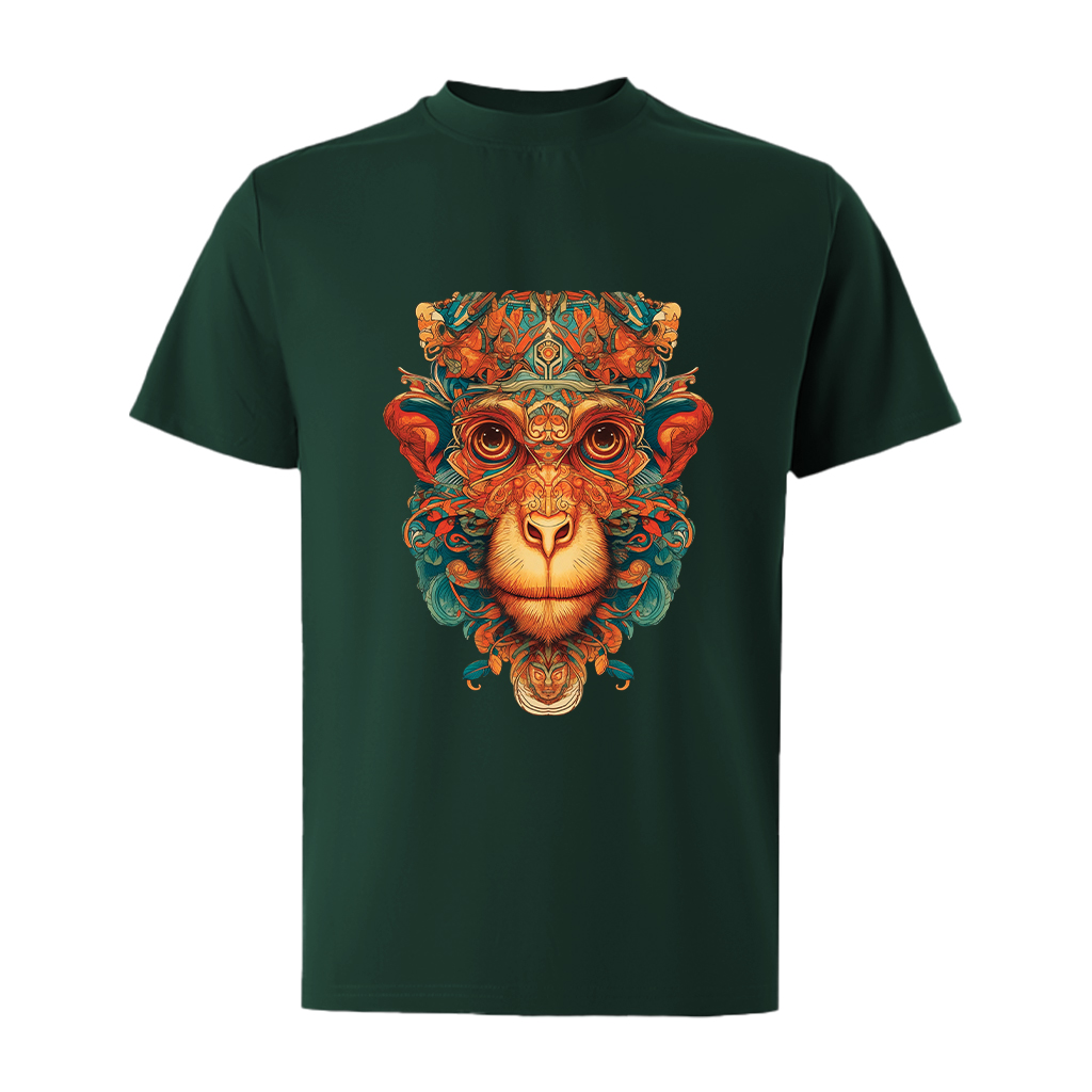 Áo thun nam form rộng ATD485 12 con giáp tuổi thân ( tuổi khỉ) Miucho Iconic cotton cổ tròn in graphic_thumbnail_12