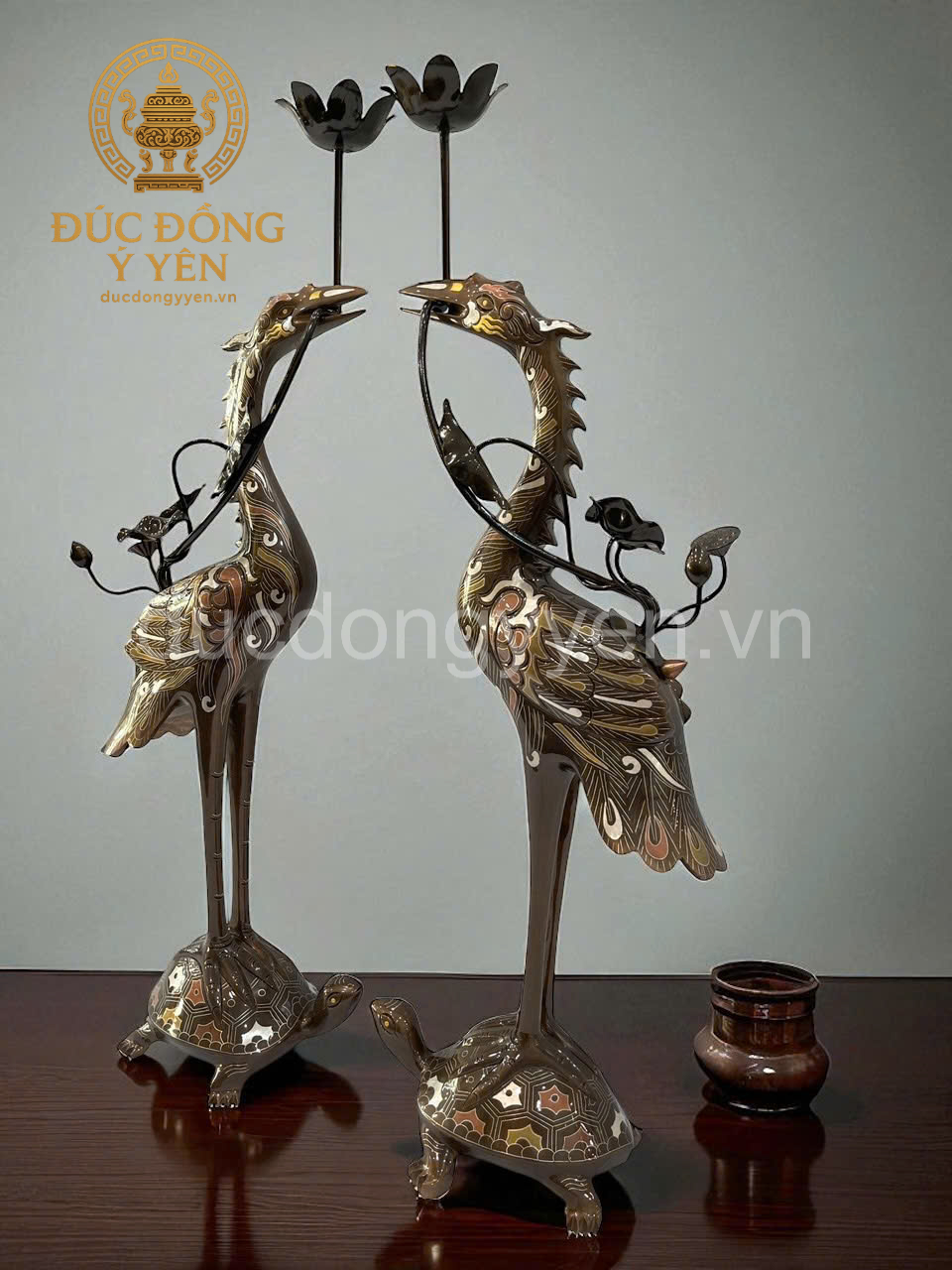 Hạc thờ khảm ngũ sắc cao cấp _thumbnail_2