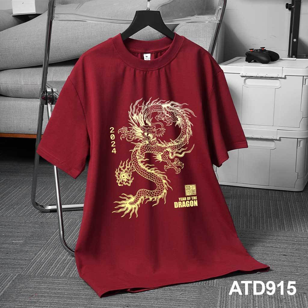 Áo phông nam tết in hình rồng form rộng local brand ATD915 Miucho Iconic tay ngắn vải cotton cổ tròn in artwork_thumbnail_3