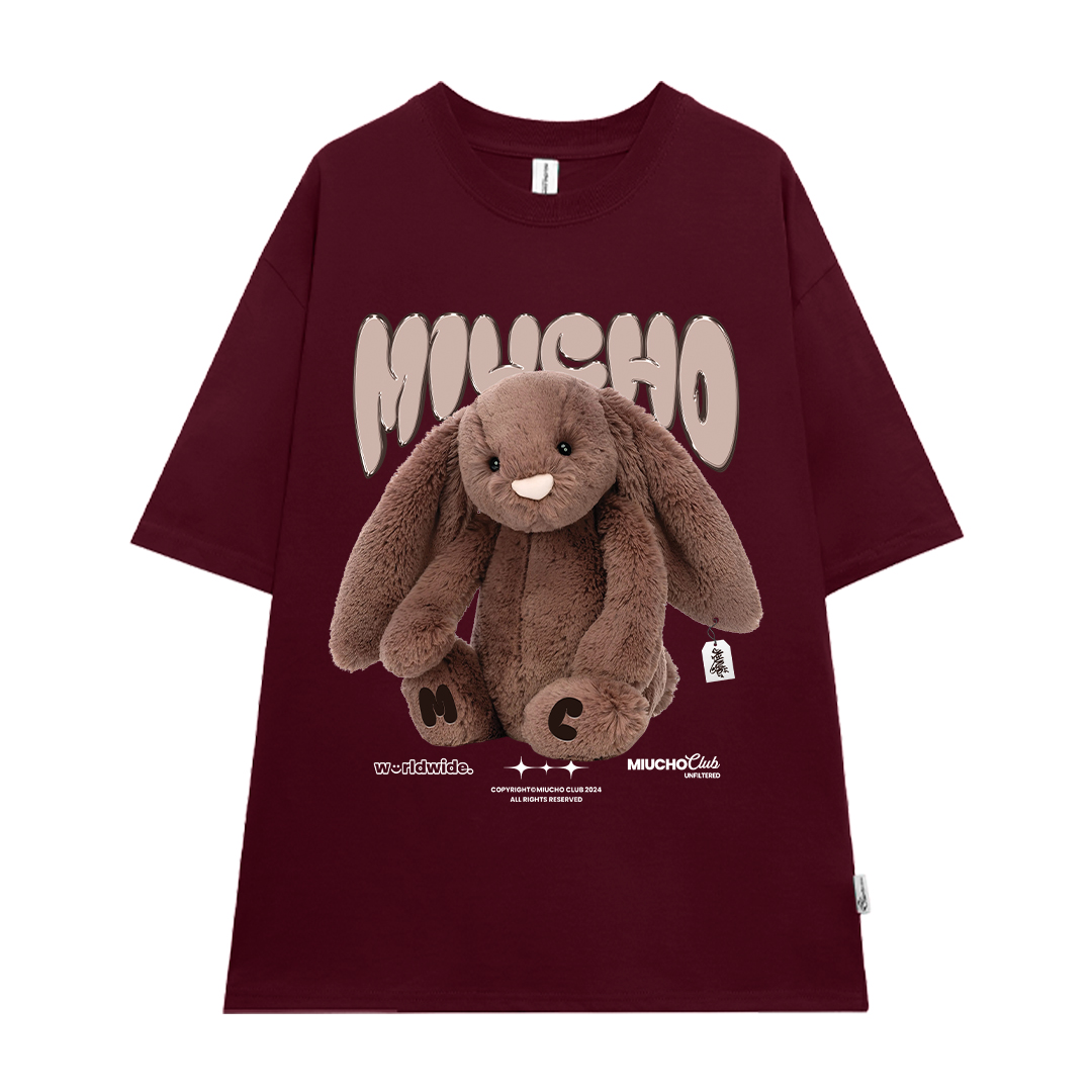 Áo thun thỏ Bunny form rộng local brand ATD1253 Miucho tay ngắn cổ tròn in mix_thumbnail_19