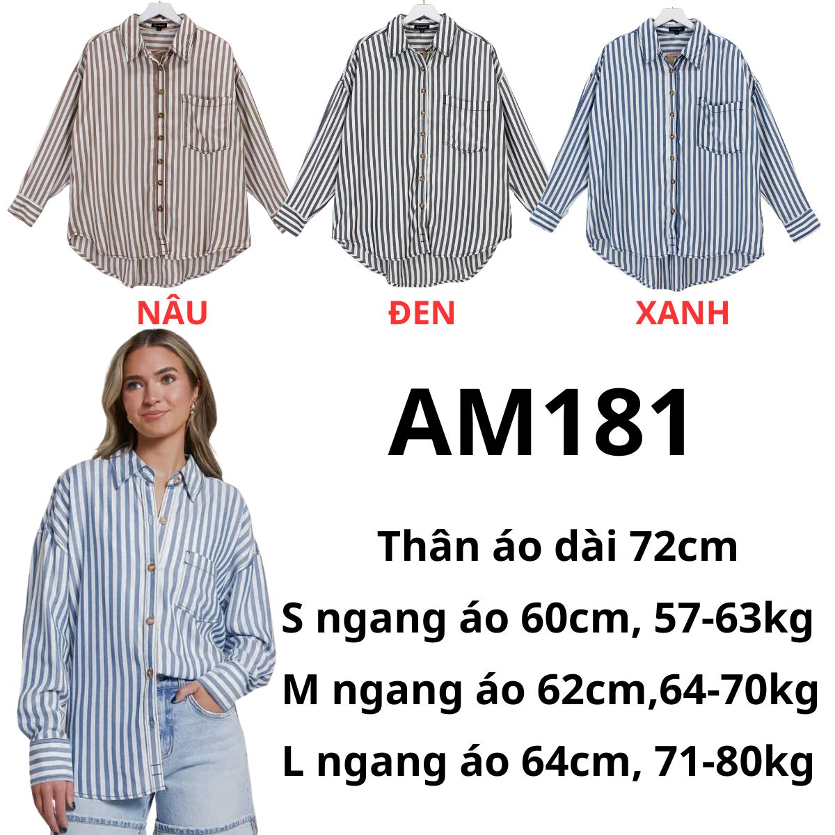 AM181 - ÁO SƠ MI RỘNG BPP
