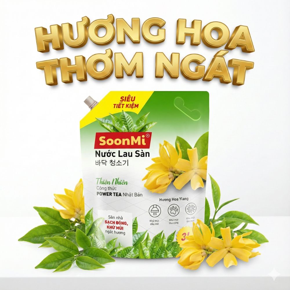Nước lau sàn hương hoa Ylang Soonmi 3 Lít_thumbnail_2