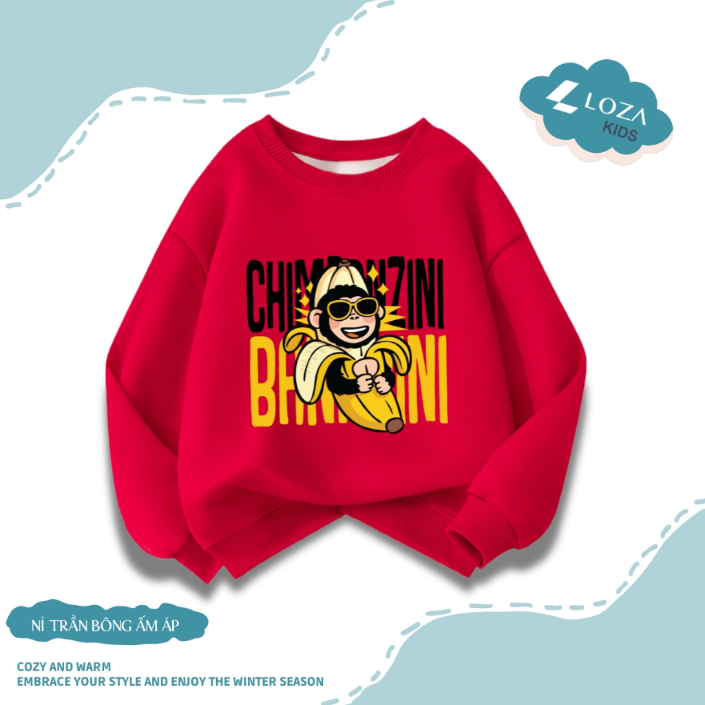 Áo sweater bé trai BST Brainrot, Tung Tung Sahur  - Áo nỉ trẻ em cổ tròn size từ 15-40kg  Loza Kids IN011_thumbnail_7