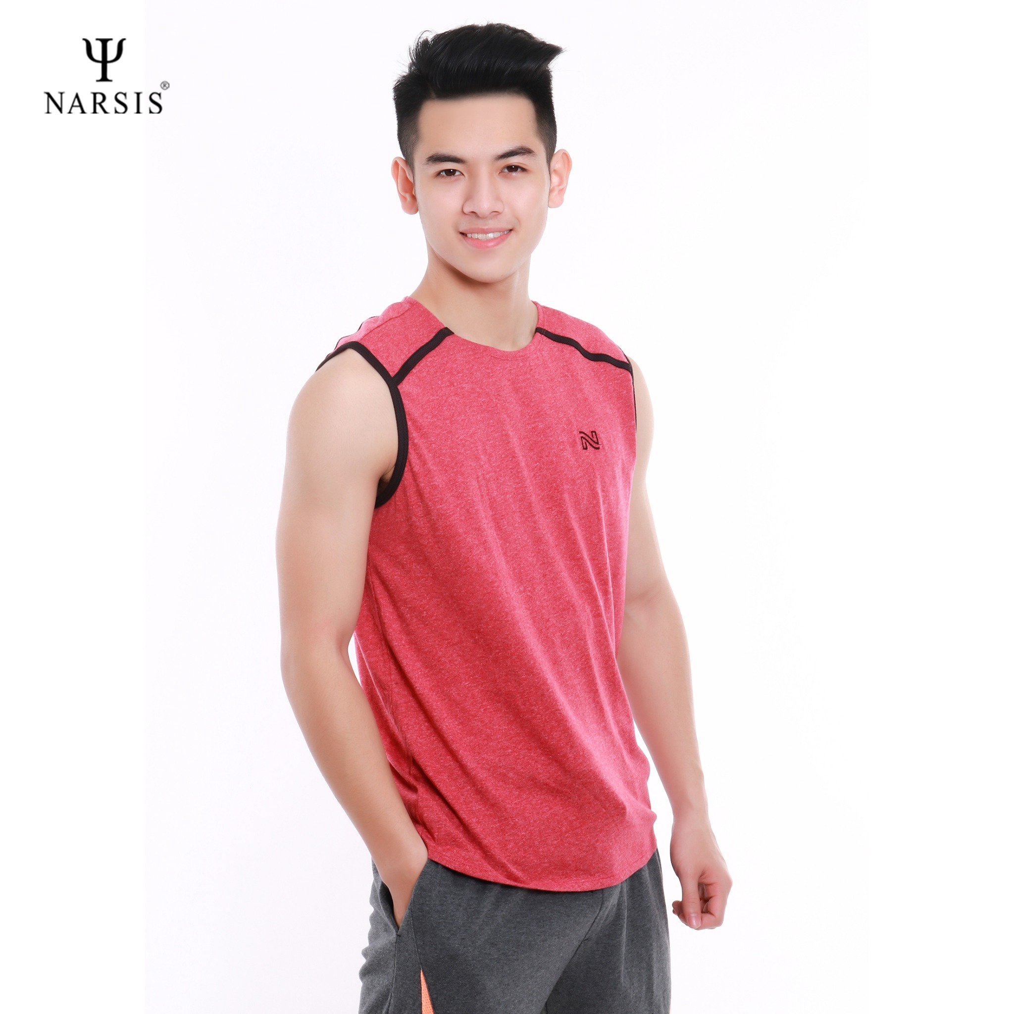 ÁO SÁT NÁCH NAM D8093 NARSIS CHẤT LIỆU THOÁNG MÁT, DỄ CHỊU, THOẢI MÁI CẢ NGÀY, DỄ VẬN ĐỘNG_thumbnail_0