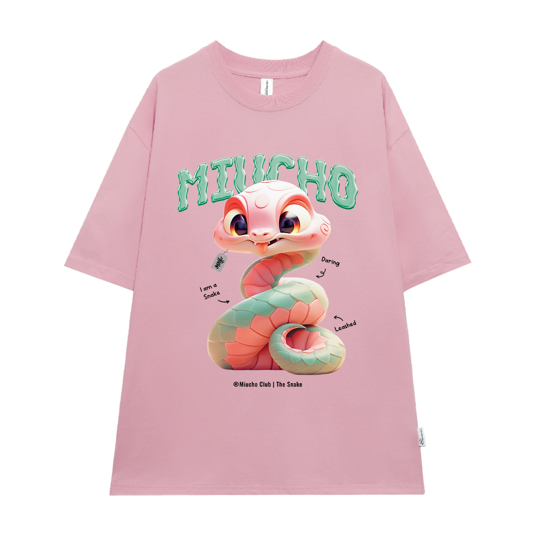 Áo thun form rộng 12 con giáp tuổi Tỵ ATD1246 Miucho tay ngắn cổ tròn in mix_thumbnail_12