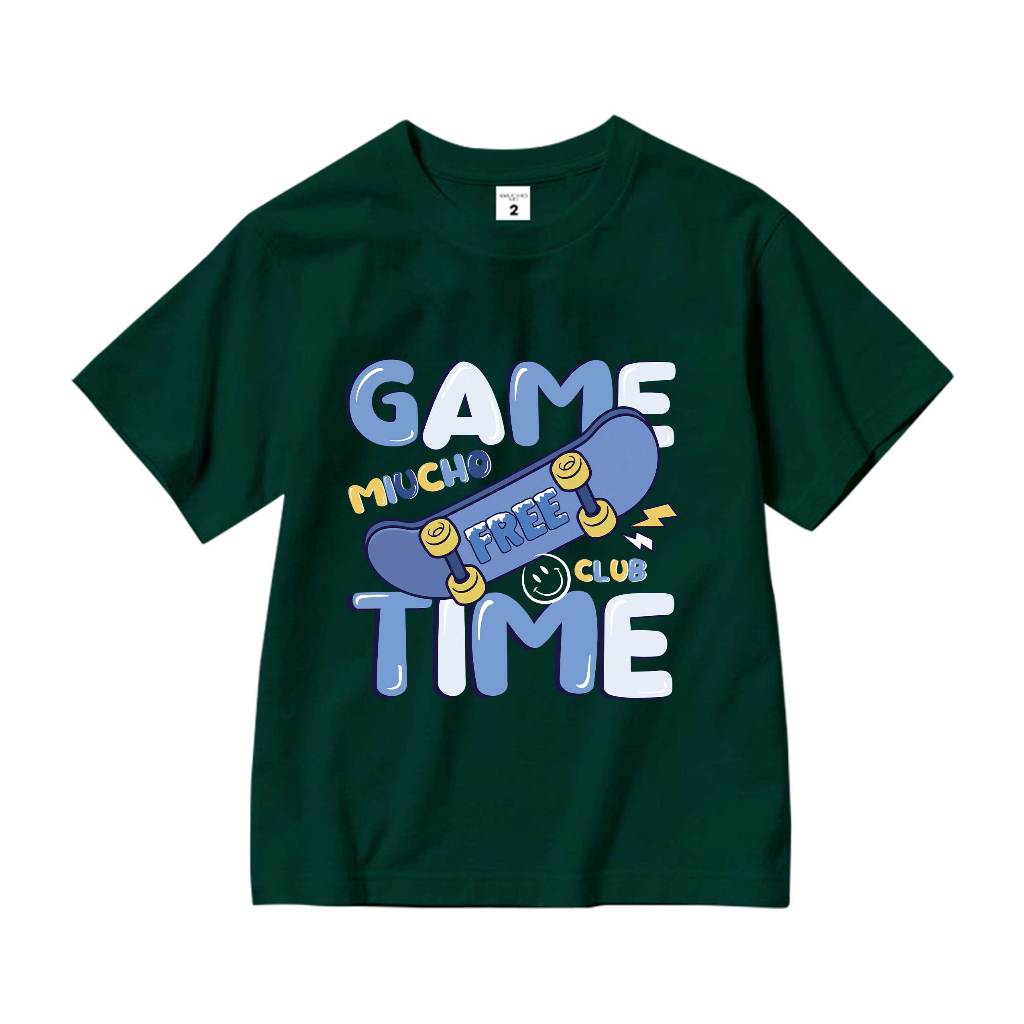 Áo thun cho bé gái form rộng dễ thương AED1111 Miucho Kid tay ngắn cổ tròn in mix