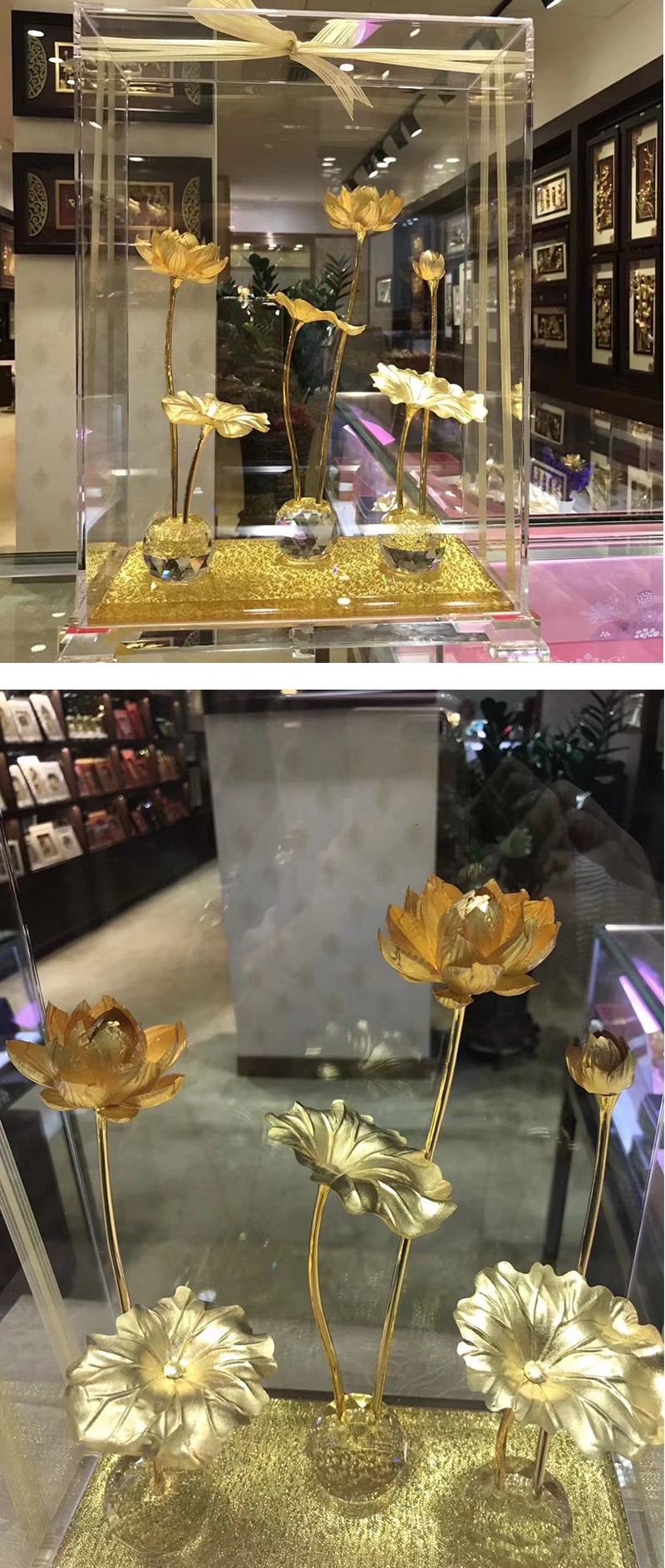 Hộp hồ sen 3 nhánh mạ vàng 24k cao cấp _thumbnail_0