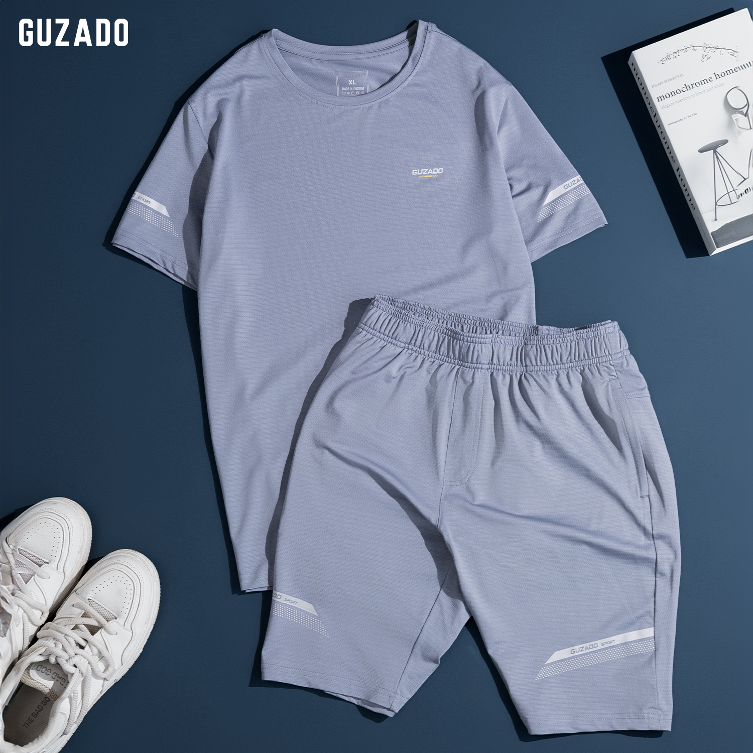 Bộ Thể Thao Nam GUZADO Mẫu Cộc Tay Mặc Thể Thao GBH01_thumbnail_7