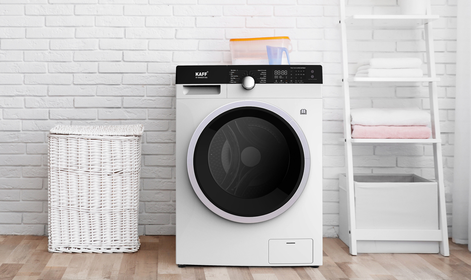 Máy giặt sấy Kaff KF-BWMDR1006 hoạt động toàn toàn êm ái, không rung lắc và có độ ồn thấp Máy giặt sấy Kaff KF-BWMDR1006 hoạt động toàn toàn êm ái, không rung lắc và có độ ồn thấp