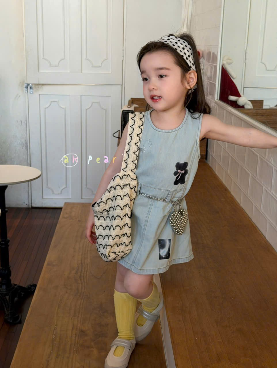 AK35 - Váy denim in hoạ tiết không gồm thắt lưng hãng AK Pear