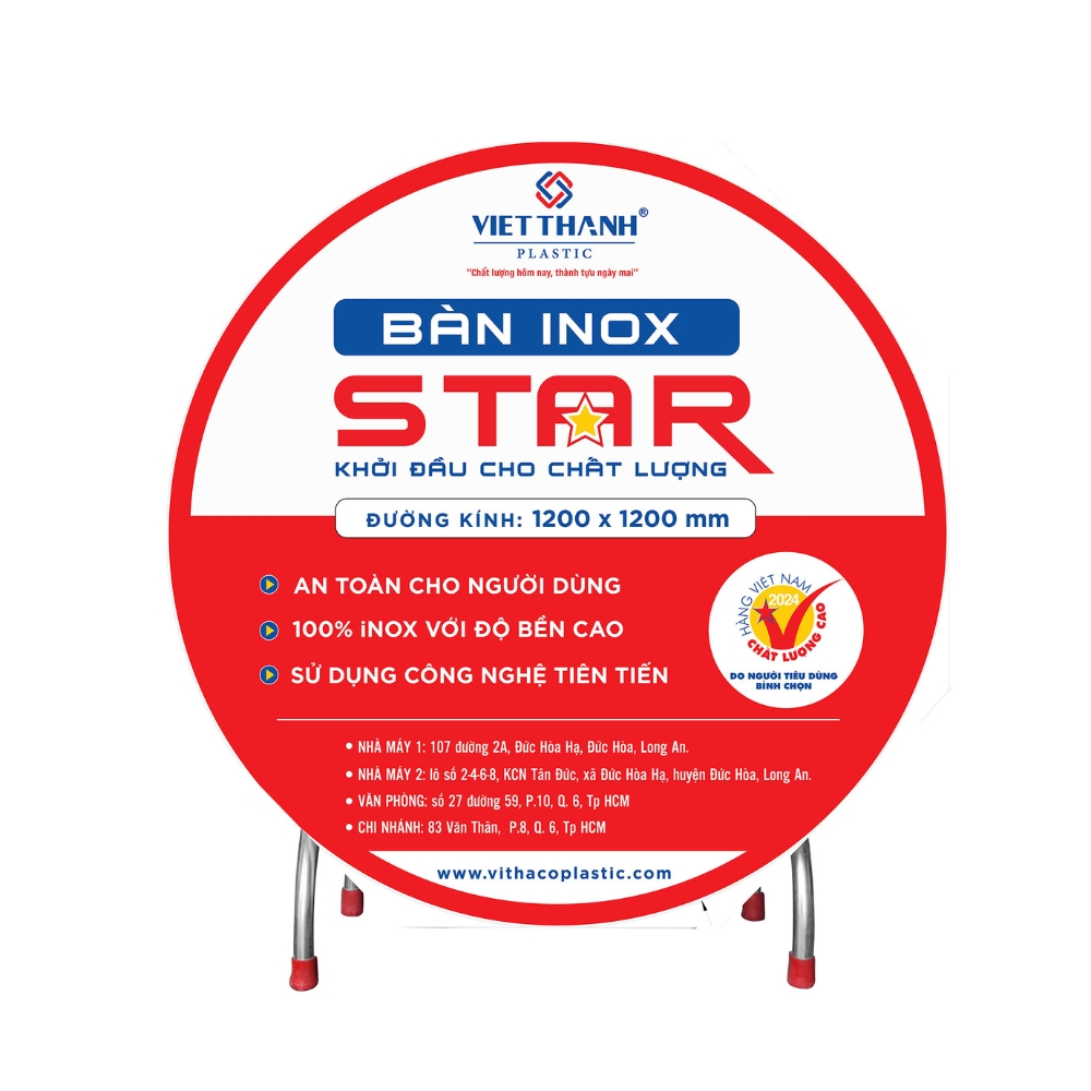 BÀN INOX TRÒN STAR