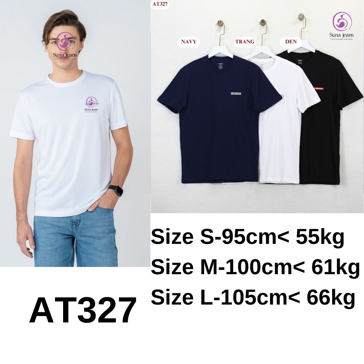 AT327-Áo thun nam Head