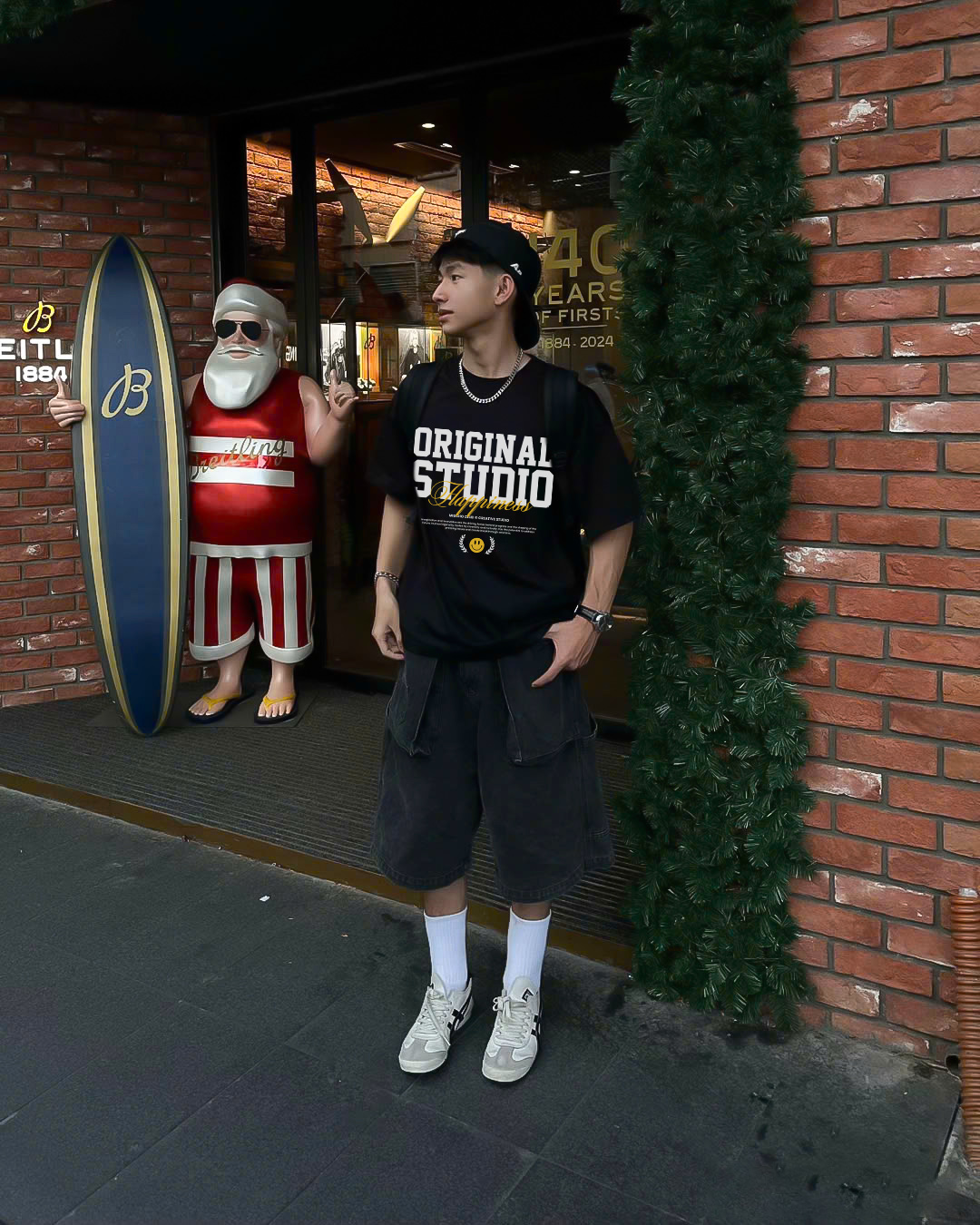 Áo phông nam local brand form boxy 2082 Miucho Club vải cotton 2c 250gsm cổ tròn in typography_thumbnail_5