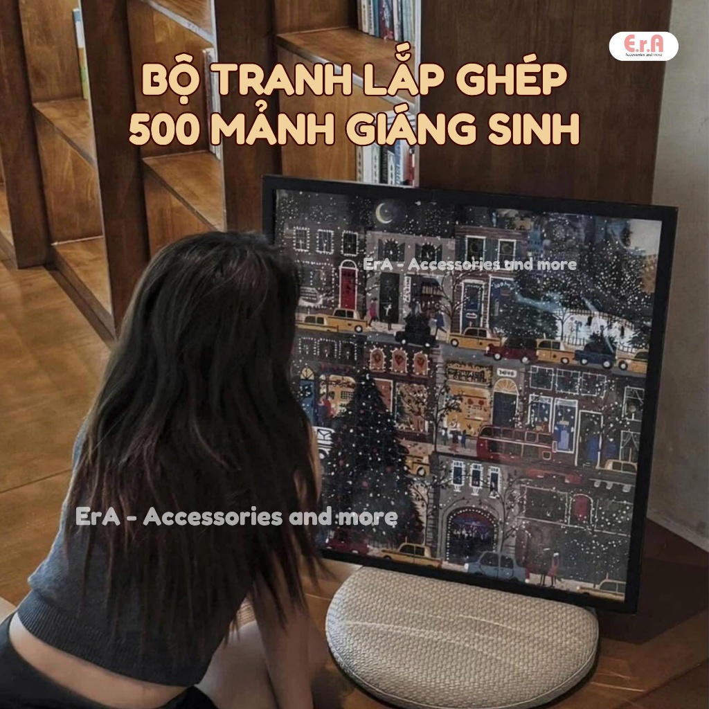 Khung tranh xếp hình 500 puzzle Noel Giáng sinh