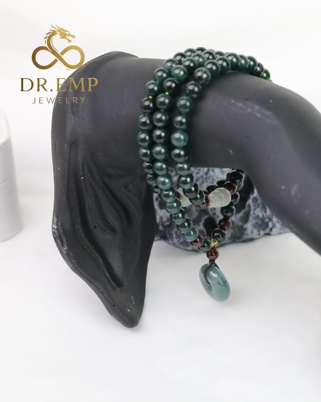 Chuỗi quấn ba vòng tay lam ngọc mix charm đồng điếu_thumbnail_1