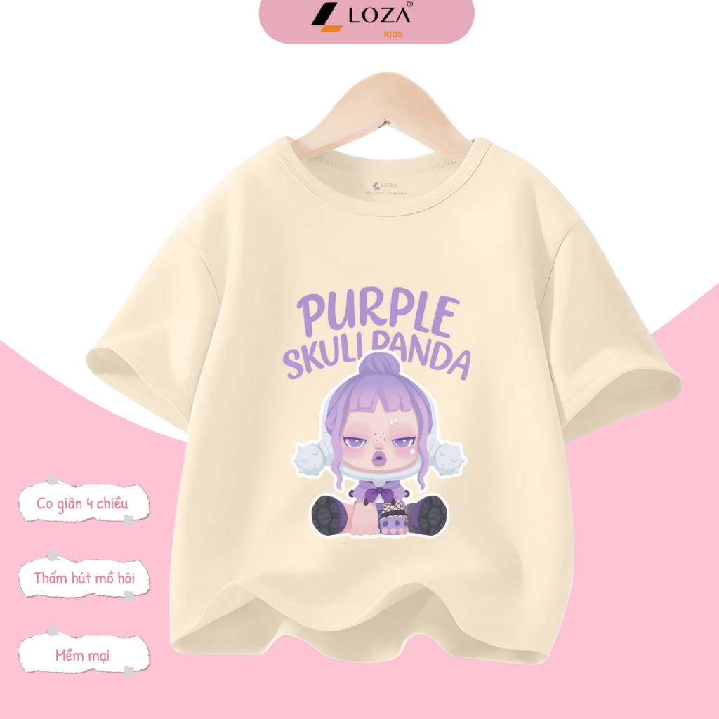 Áo thun bé gái in hình BST SKULLPANDA Hot trend - Loza Kids AT006_thumbnail_11